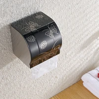 antirust steel restroom paper tray roll seamless tissue bumf holder storage box wall mounted bathroom wc shelf accessories
