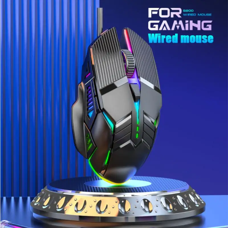 

3200 Dpi Office Game Mouse Universal Ergonomics Luminous Mute Mouse 6 Key Wired Mouse Gaming Mouse Office Game Mouse