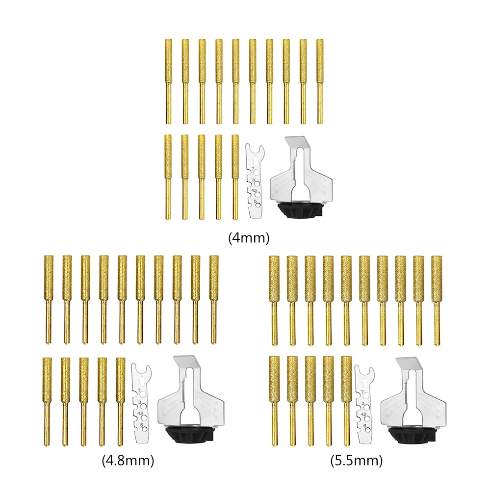 

15pcs Diamond Coated Cylindrical Burr 4mm Chainsaw Sharpener Stone File Chain Saw Sharpening Carving Grinding Tools