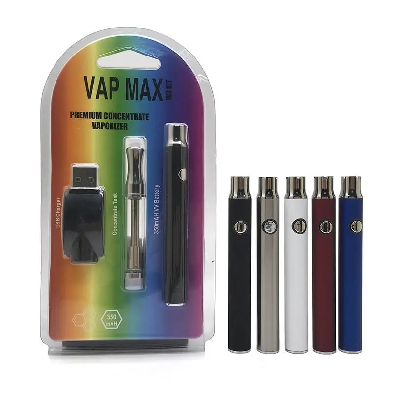 

5 шт./лот Vap Max Премиум CBD Vape Kit 350 мАч Vertex Preheat VV батарея с 0,5 мл 92A3 стеклянный картридж usb зарядное устройство vapor kit