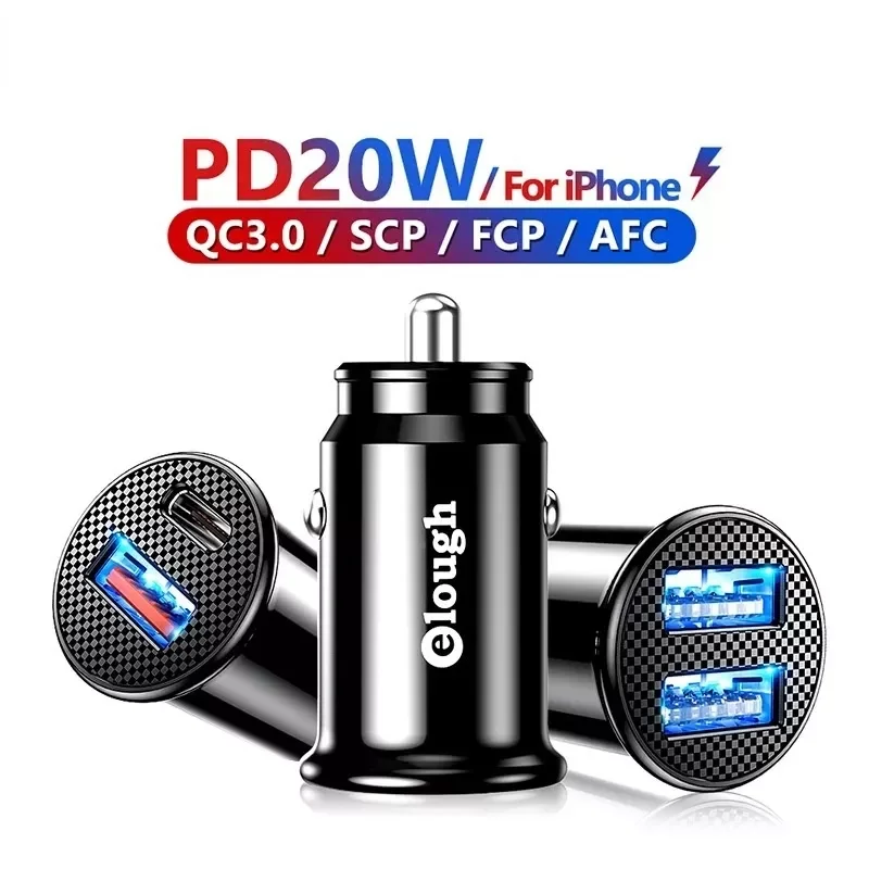 

Car Mobile Phone Charger USB Car Charger PD+QC3.0 Dual Usb Fast Charging Car Charging Head автомобильное зарядное устройство