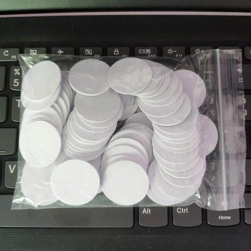 

100 шт. UID монетная карта RFID Метка брелок перезапись UID 13,56 МГц записываемый блок 0 HF ISO14443A используется для копирования карт