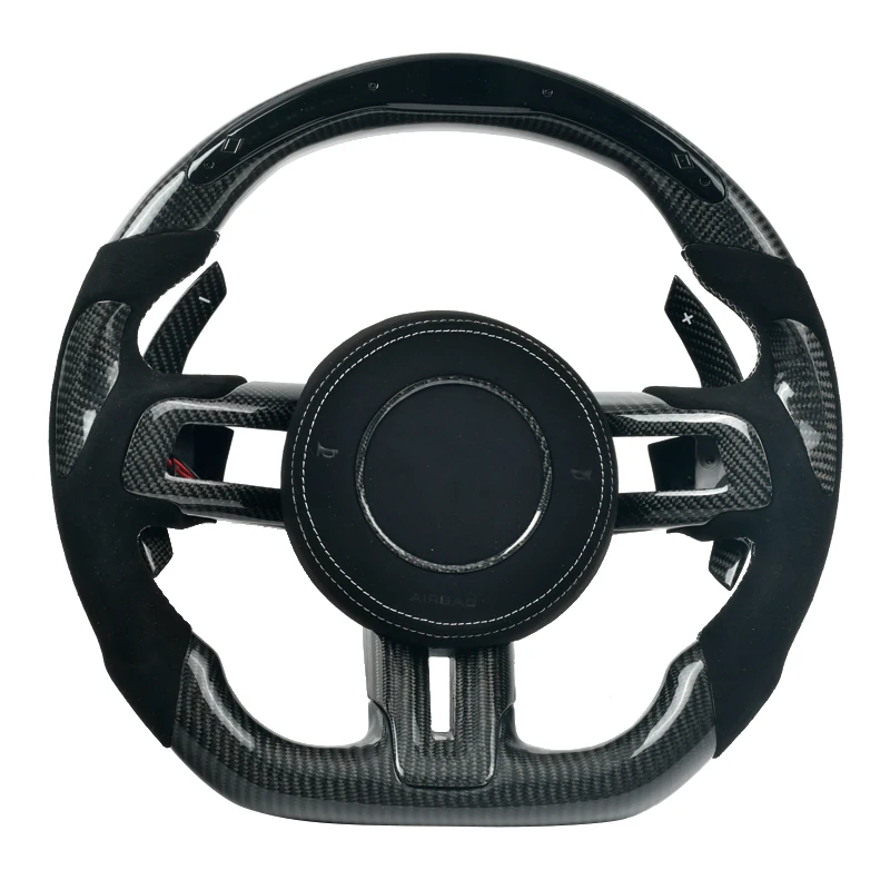 

Индивидуальное нагревательное Спортивное колесо из углеродного волокна для руля Mustang, модель 2015-2022