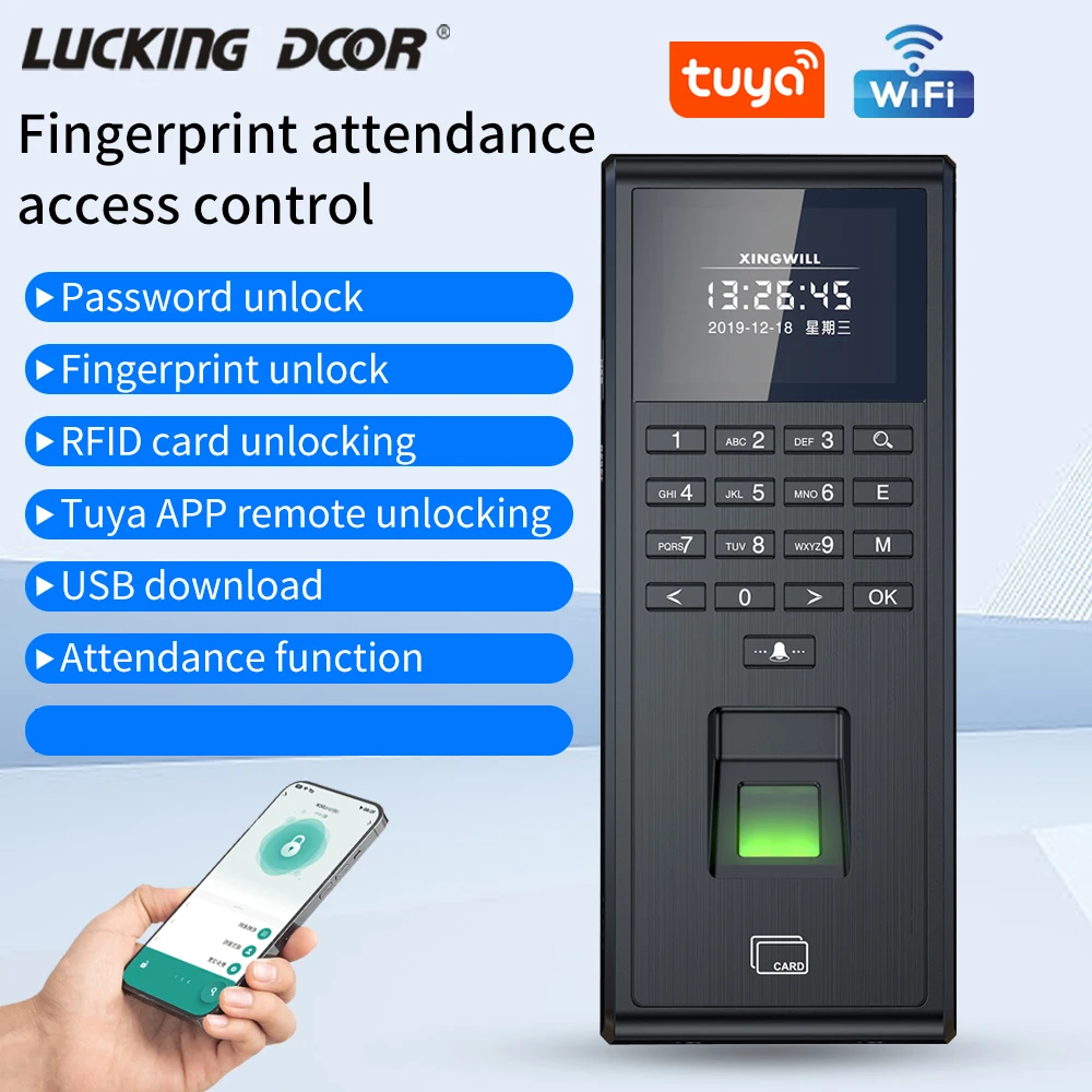 

LUCKING DOOR HY-F601S-ID-TUYA Система контроля доступа с распознаванием отпечатков пальцев