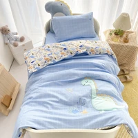 nursery school cartoon duvet cover set 100 cotton baby bedding set for suit kids