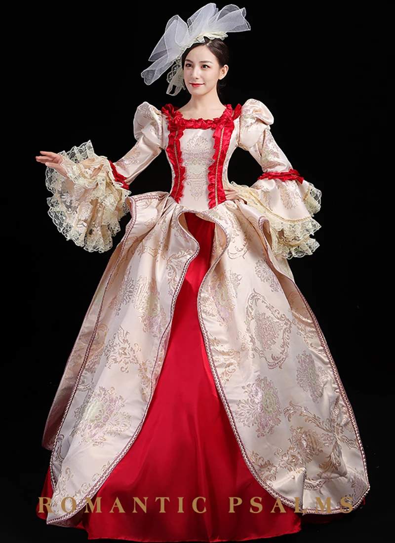 

Plus Size 6XL Evening Dress 15th Century Mediaeval Victoria Court Dress Stage Theatre Costumes Party Ball Gown Champagne Gift