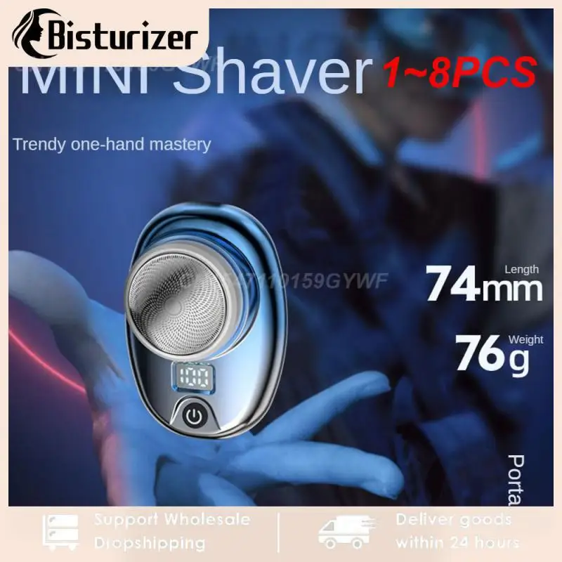 

1~8PCS Mini Electric Travel Shaver For Men Pocket Size Washable Rechargeable Portable Painless Cordless Trimmer Knive Face Beard