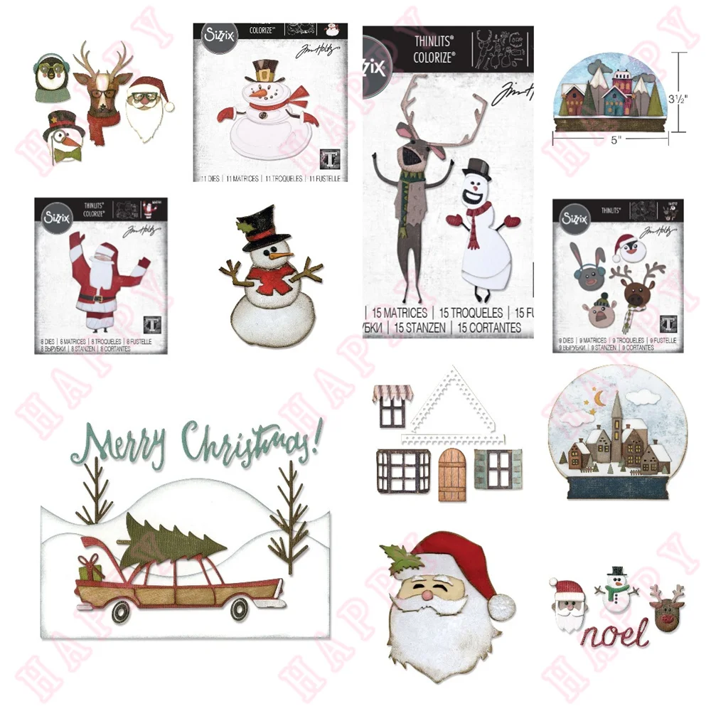 

2022 Metal Cutting Dies The City In The Christmas Snowball Paper Craft Decoration Embossing Template DIY Greeting Card Handmade