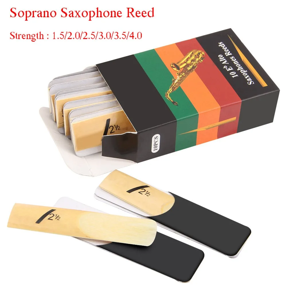 

10Pcs Eb Alto Saxophone Reeds Sax Accessories Strength 1.5 2.0 2.5 3.0 3.5 4.0 High Quality Instruments Replacement Parts