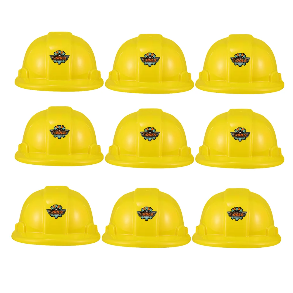 

10Pcs Plastic Construction Hats Children's Construction Hats Party Supplies