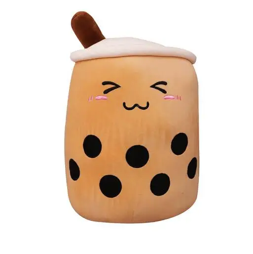 Милая плюшевая набивная мягкая розовая клубника молочный чай игрушка Boba чайная