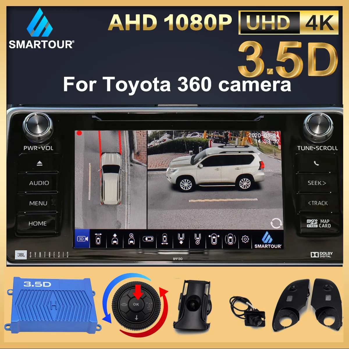 

SMARTOUR 360 Degree Bird View Panorama System surround view system Special for Toyota Prado Land Cruiser Car DVR Recording