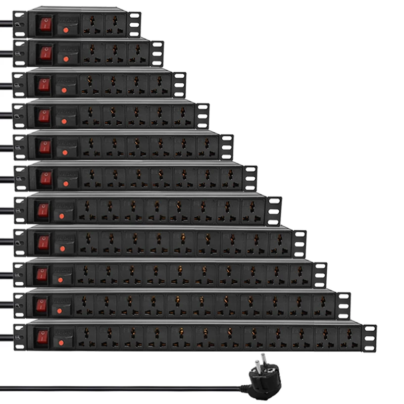 

Aluminum alloy CASE PDU Power Strip Overload Protection Universal OUTLET electrical connector receptacle Network filter