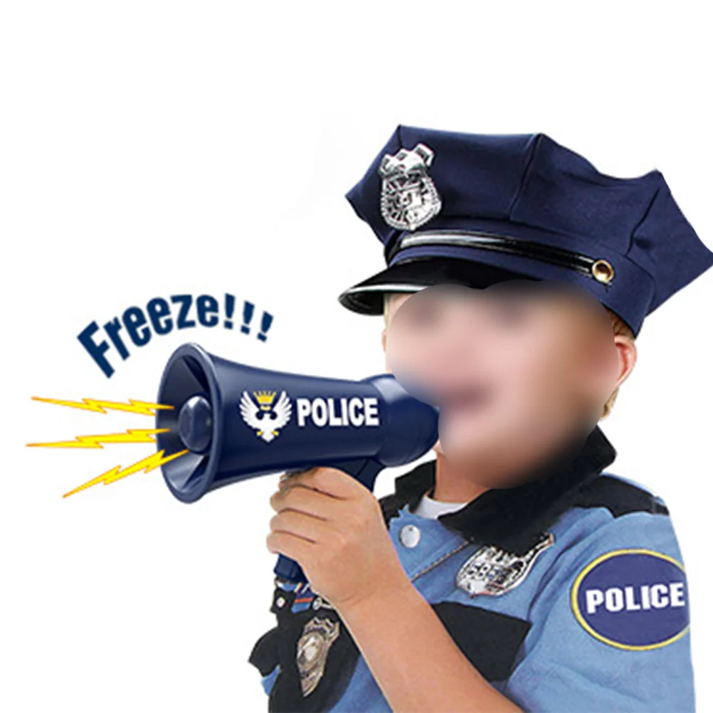 

Toy Megaphone Police Toys Kids Changer Voice Shield Microphone Riot Cosplay Recording Policeman Role Officer Playswat