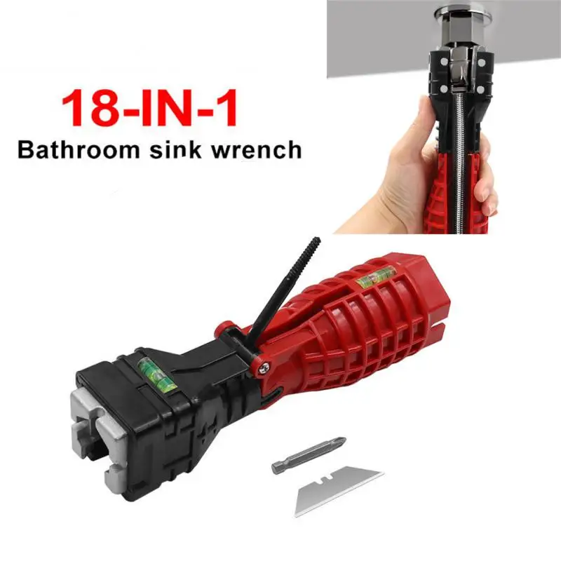 

18 In 1 Flume Wrench for Faucet Anti-slip Kitchen Sink Repair Wrench Bathroom Faucet Assembly Plumbing Installation Tools