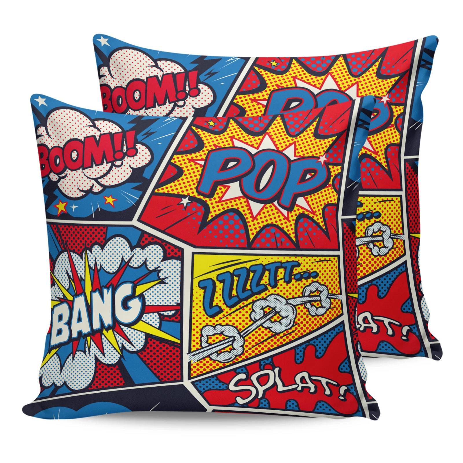 

2PCS Pillowcases Explosion Style Animation Cushion Cover Home Bedding Living Room Decorative Couch Throw Pillow Case