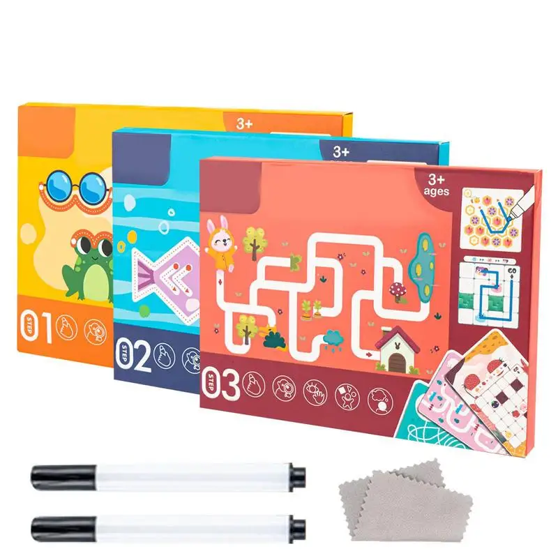 

Pen Control Activity Book Educational Wipe Clean Kindergarten Workbooks Preschool Workbook Include Coloring Pictures And