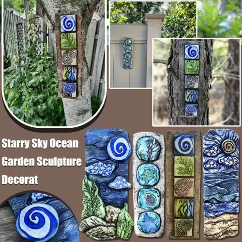 

Starrys Sky Ocean Garden Decoration-Wall Art Statue Door Yard Decoration Gift.