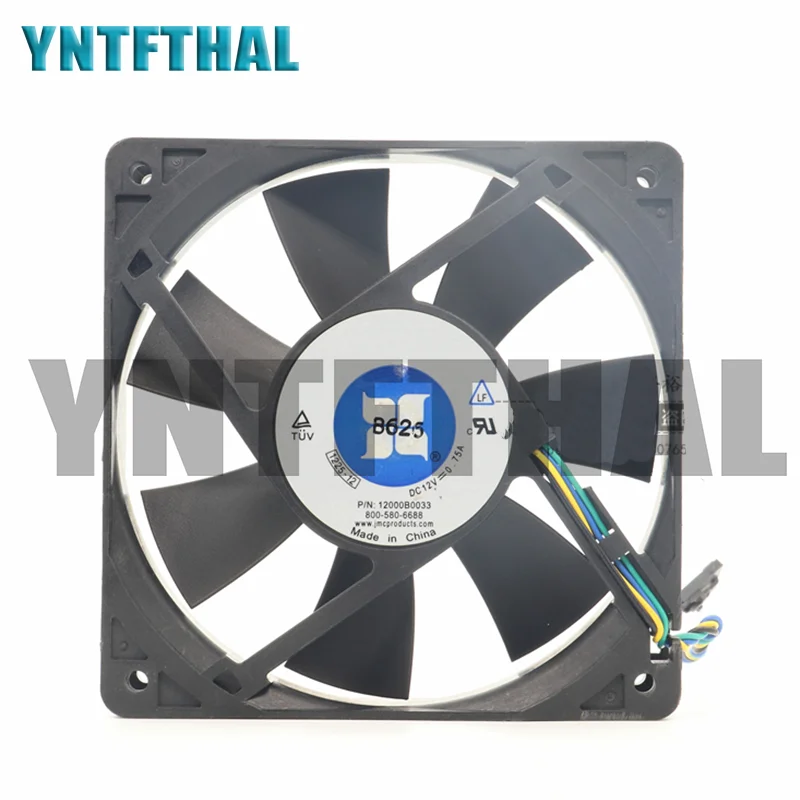 Оригинальный квадратный охлаждающий вентилятор для JMC 12000B0038, 12 В постоянного тока, 120 A, 120x25 мм