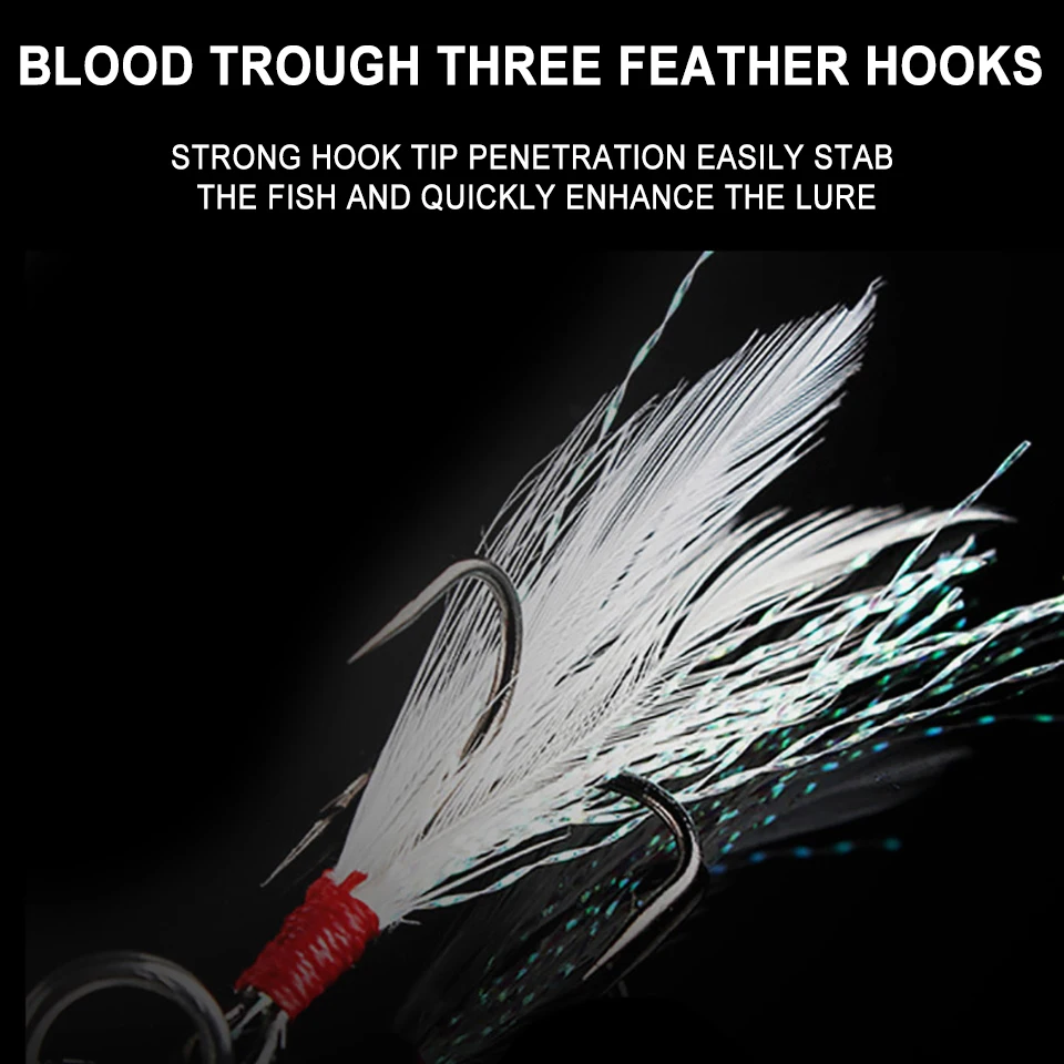 WALK FISH 11g/15g/18g/23g Fishing Metal Sequins Spoon Hard Bait Sinking With Feathers Hooks Artificial Pike Tackles |