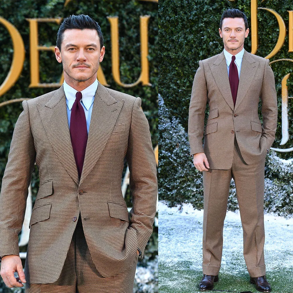 Brown Men Suit Tailor-Made s Pieces Blazer Pants Single Breasted New Arrival Formal Business Causal Party Host Tailored