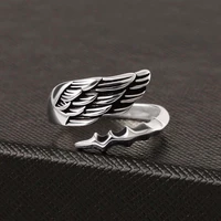 s925 sterling silver chinese style opening ring mens single domineering tail ring live retro thai silver trendy men