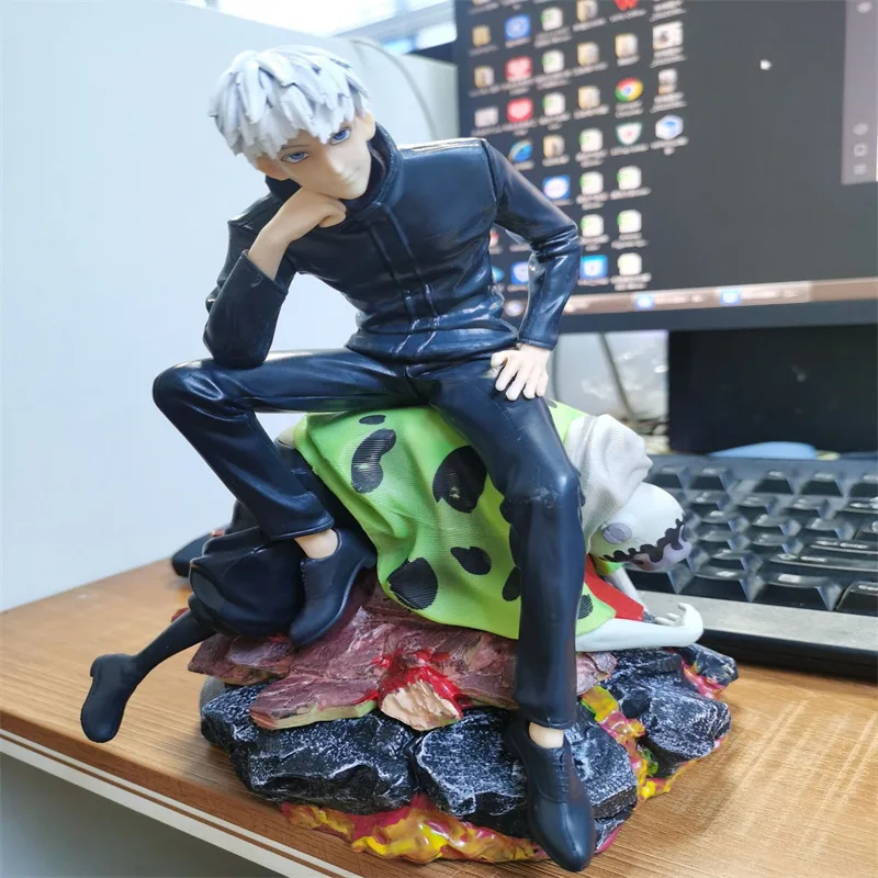 

Jujutsu Kaisen Gojo Satoru Figure Field Expansion Sitting Posture Original Anime Action Figure Halloween Collection Doll Toys