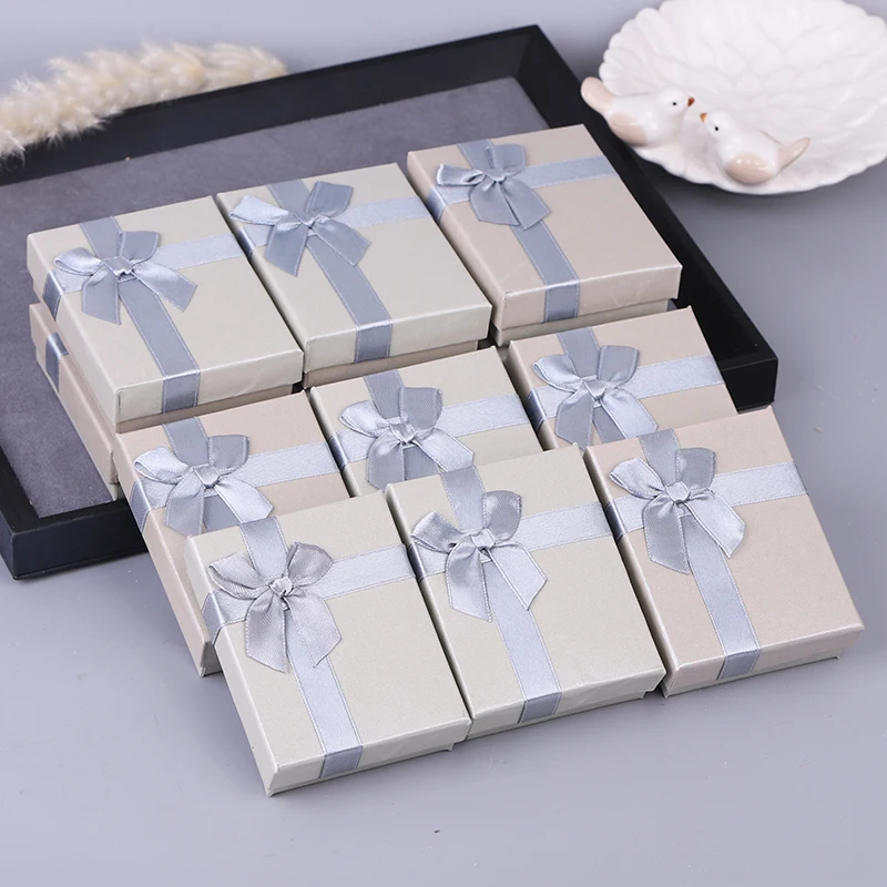 2023 New Custom Jewelry Packaging Box Jewellery Earrings Ring Necklace Gift Wedding Box Multiple Options