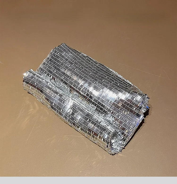 Дизайнерские Роскошные сумочки серебристые блестящие Искусственные женские