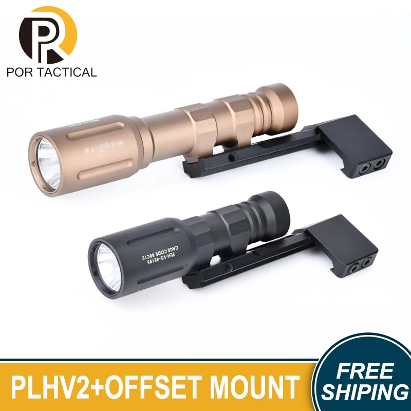 

Airsoft WADSN PLHV2 PLH-V2 Hunting Weapon Flashlight PL350 PDW350 High Power Scout Light With M-lok Keymod Rail Offset Mount