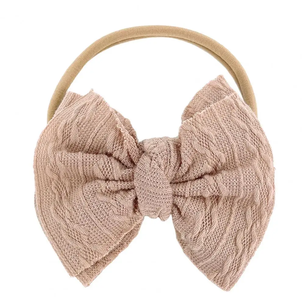 

Pretty Summer Baby Girl Nylon Headband with Big Bow Toddlers Hairband Washable Wear-resistant