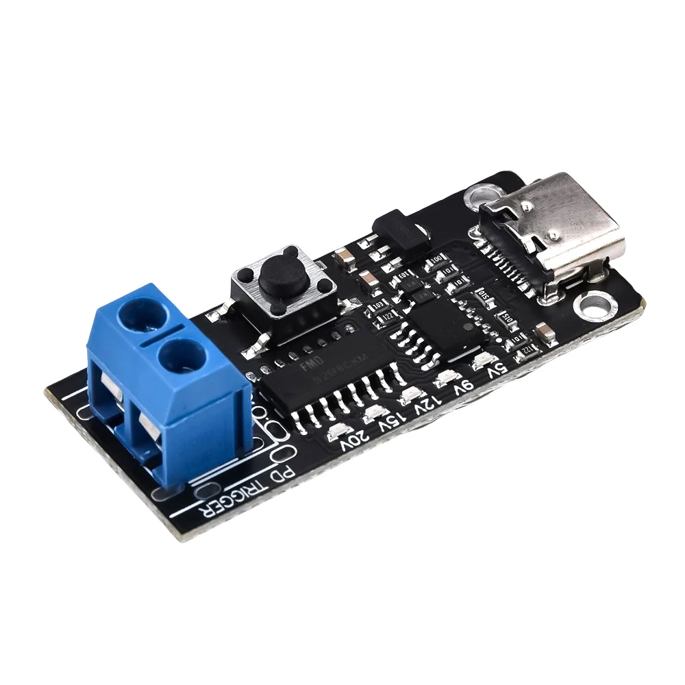 

100 Вт 5 А USB Type-C QC приманка ТРИГГЕРНАЯ плата 5 в 9 в 12 В 15 в 20 в выход PD 2,0 3,0 триггерный адаптер кабель подключение опрос детектор