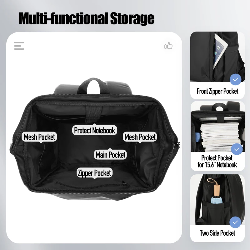 Минималистичные деловые рюкзаки на 24 л. Водонепроницаемый брендовый мужской