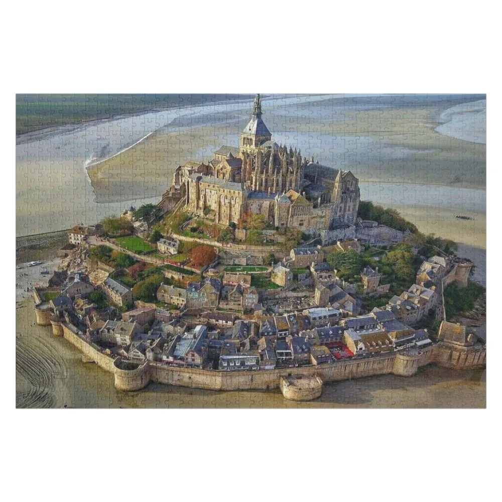 Пазл Mont Saint Michel деревянное имя персонализированный детский подарок головоломка