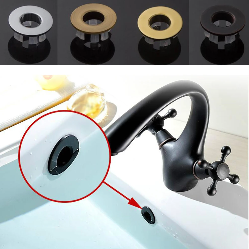 

Bathroom Basin Faucet Sink Overflow Cover Brass Ring Insert Replacement Hole Cover Trim Bathroom Accessories