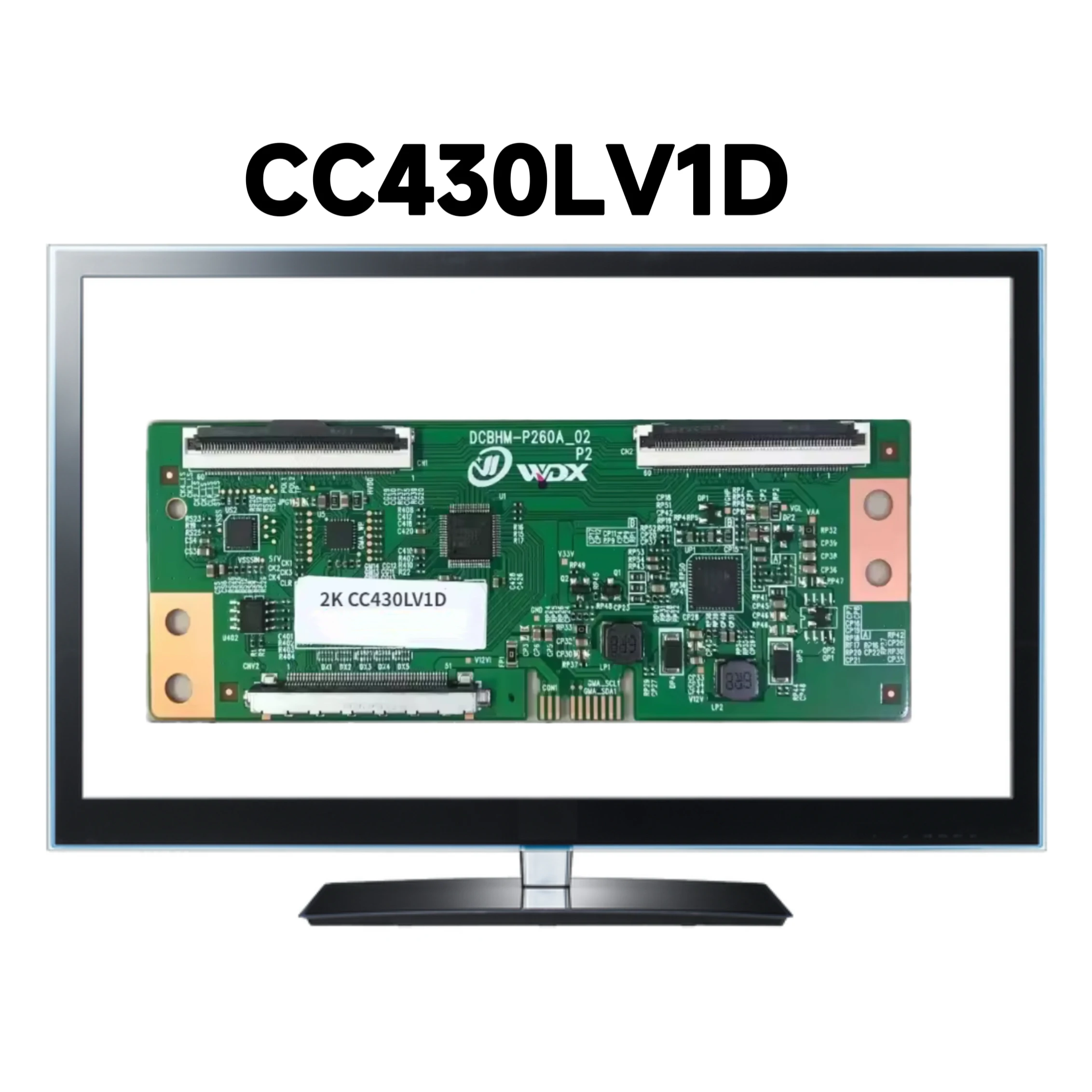 Фото Недавно обновленная логическая плата для ЖК-телевизоров CC430LV2D/CC430LV1D 2K: точное измерение параметров. №1