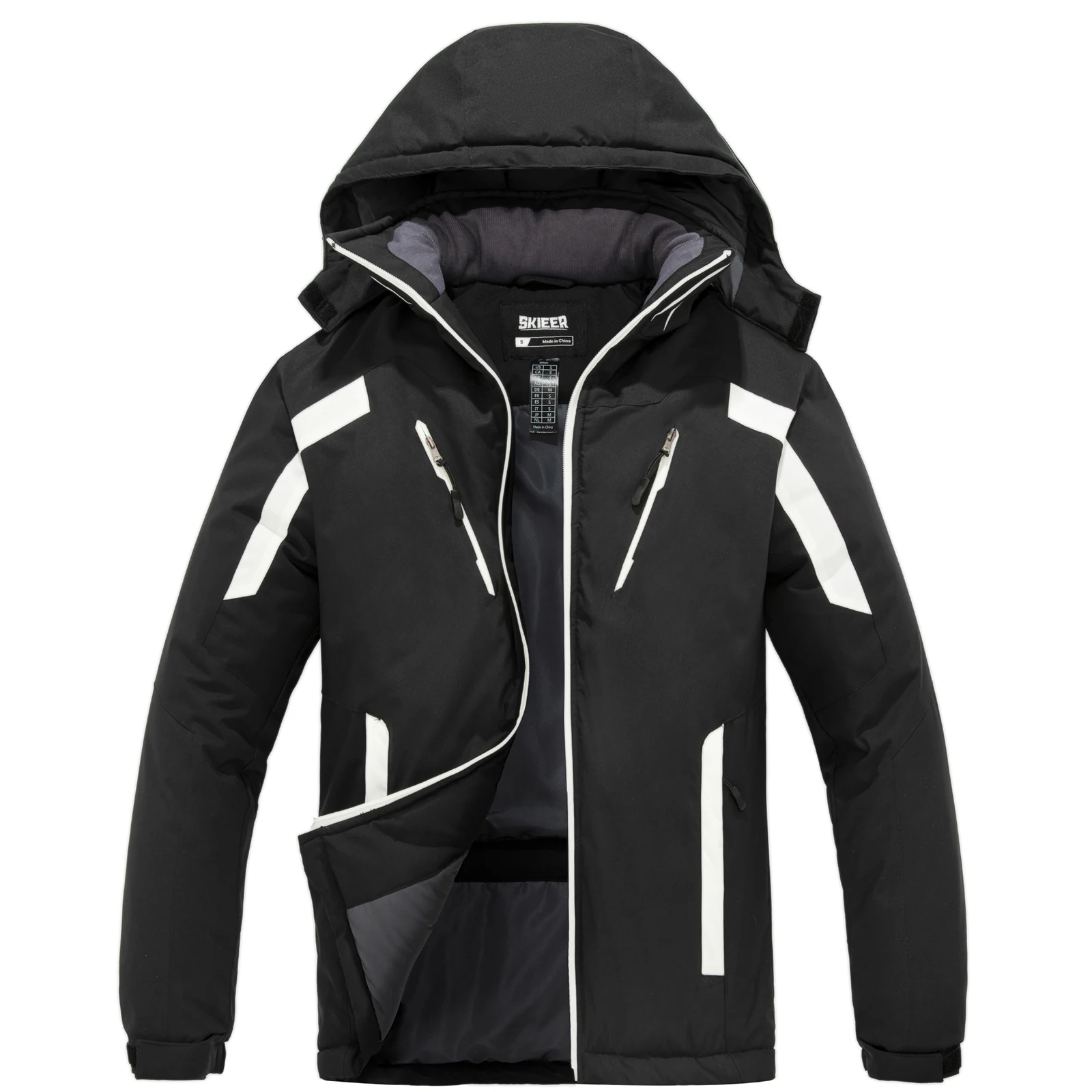 

Skieer Men's Waterproof Ski Jacket Warm Winter Snow Coat Mountain Snowboarding Jackets Hooded Windproof Sports Coats