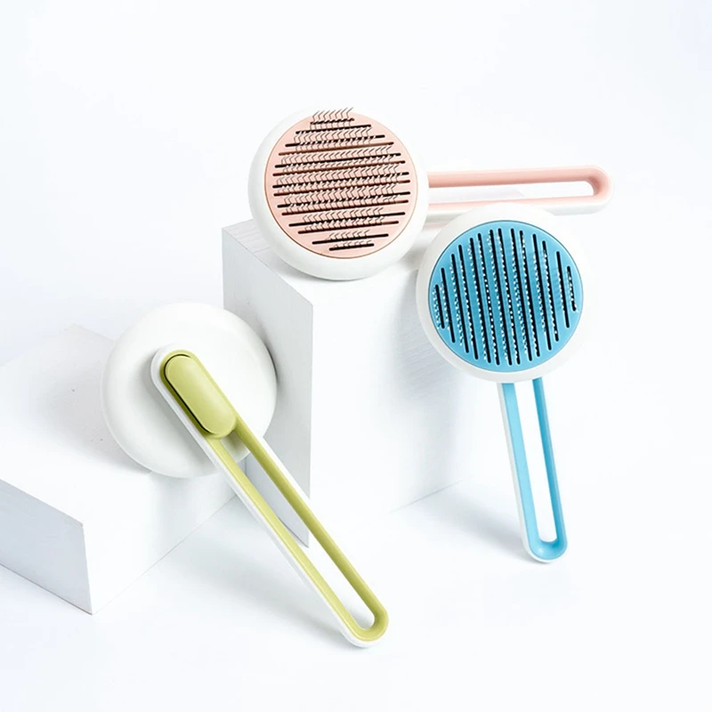 

Hollow Hair Removal Comb Pet Comb Cat Comb Stainless Steel Needle For Dogs One-Key Removal Of Floating Hair Brush