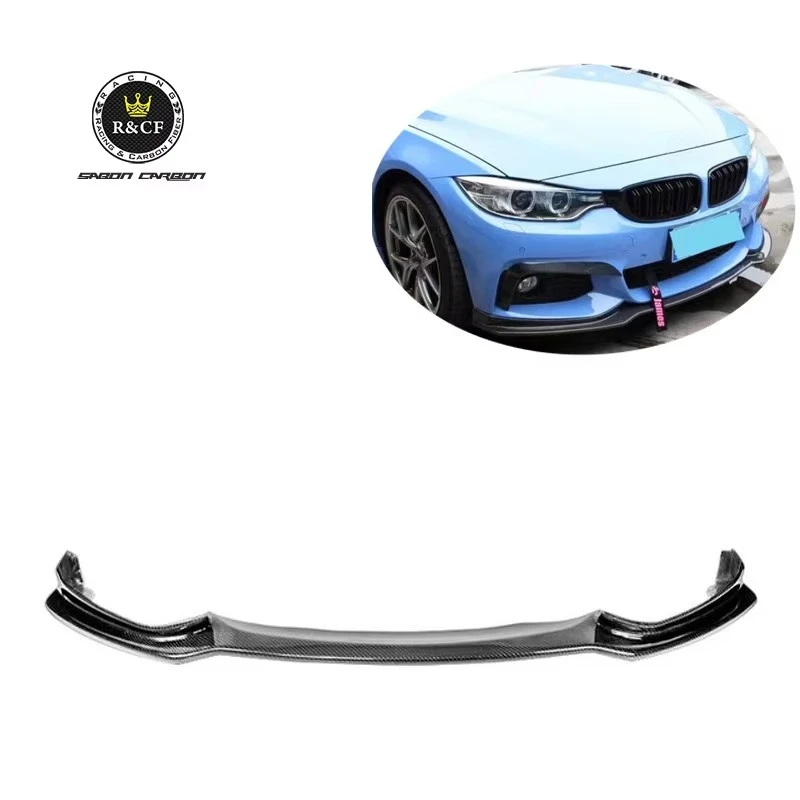Фото Для BMW F32 F33 F36 14-19 Mtech End.CC Стиль Передний бампер Губа из углеродного волокна №1