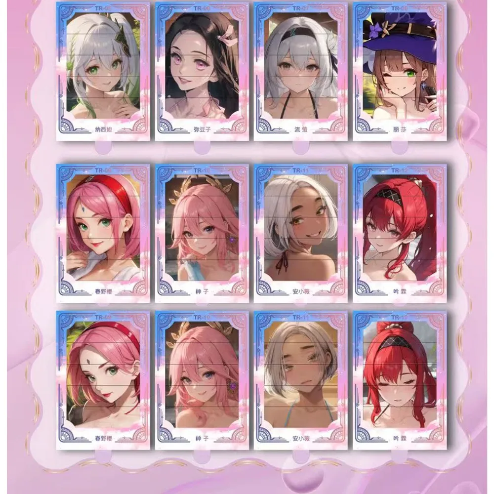 No Doubt To Getting Wet Collection Cards Cute Girls Hyūga Hinata Anya Forger Nami Anime Эксклюзивные карты персонажей