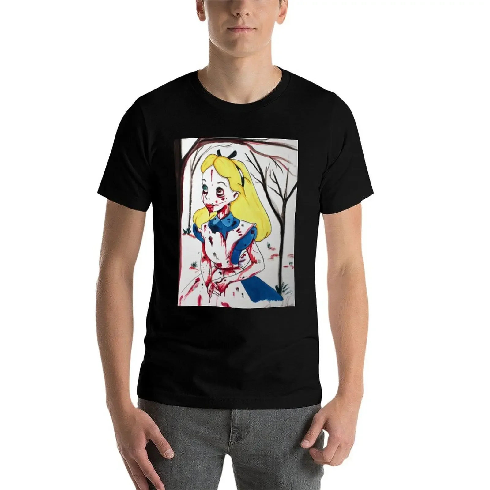 Футболка 28 дней после стране чудес винтажная аниме-рубашка бутик одежды на день