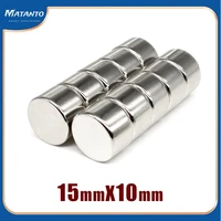 2510152030pcs 15x10 disc neodymium strong magnets 15mm10mm round permanent magnet 15x10mm powerful magnetic magnet 1510