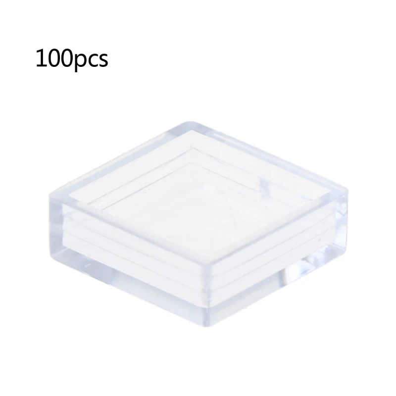 

100 Pieces Clear Switch Cover Square Push Button Protector for Child Proof