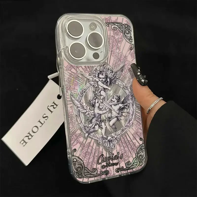 Винтажный чехол для телефона «Купидон» для itel S25 RS4 S23 S23PLUS S16 P65 A70 S17 P36 S16 A80 A70 A60 A05S, мягкий чехол (art.: 3920cd74ba7c5) - 3920cd74ba7c5