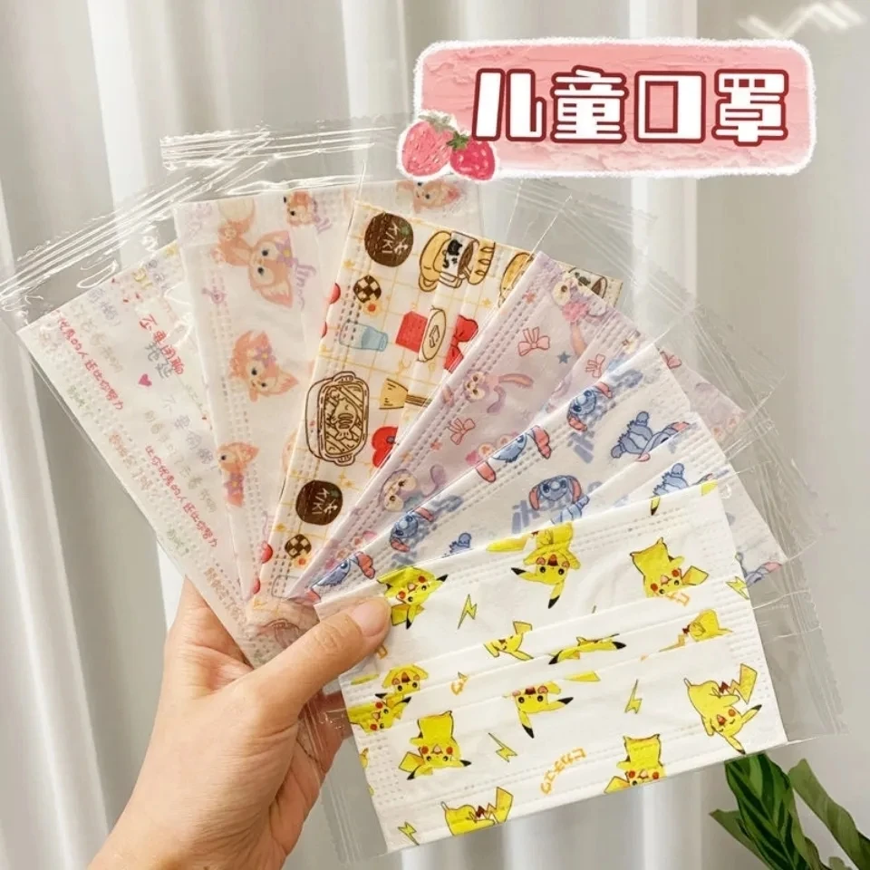 

Покемон Пикачу аниме мультфильм маска детская одноразовая маска Защита рта пылезащитный нетканый 3 слоя индивидуальная упаковка.