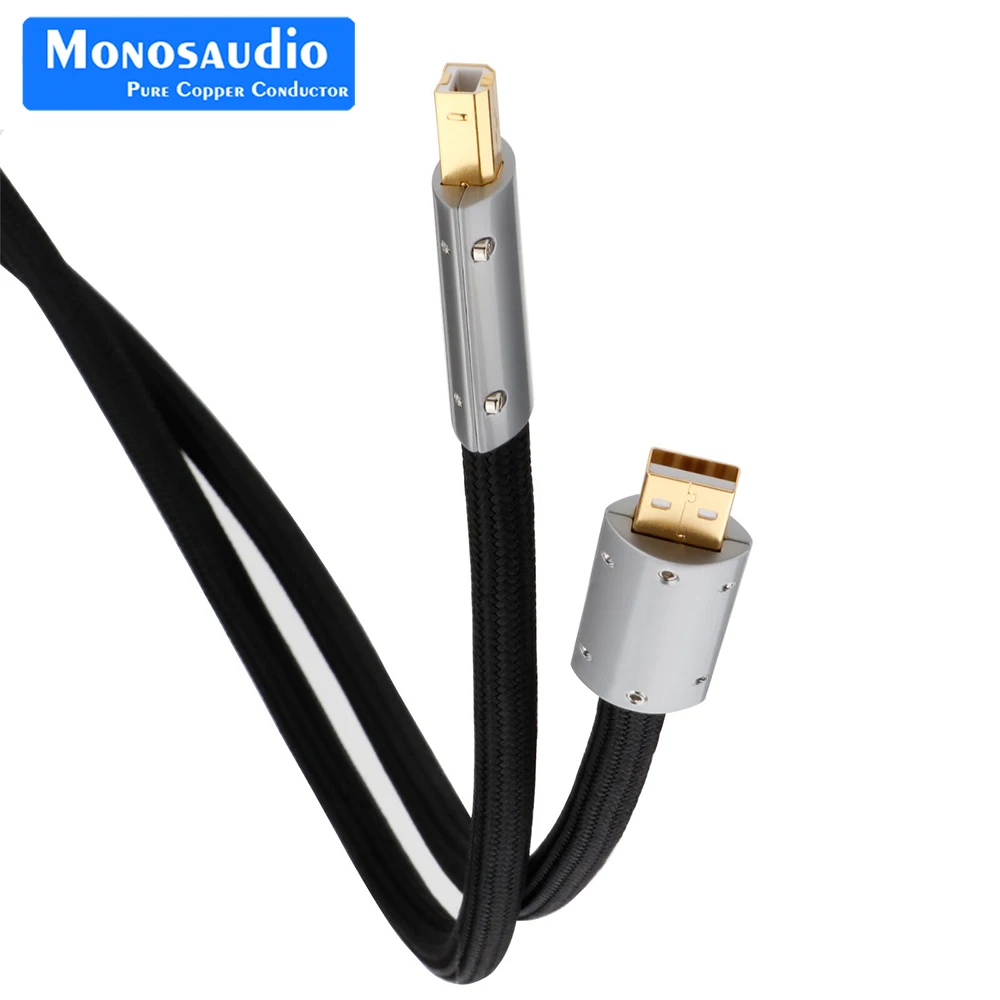 Монозаудио высокое качество стерлинговое серебро USB-аудиокабель аудиофильский