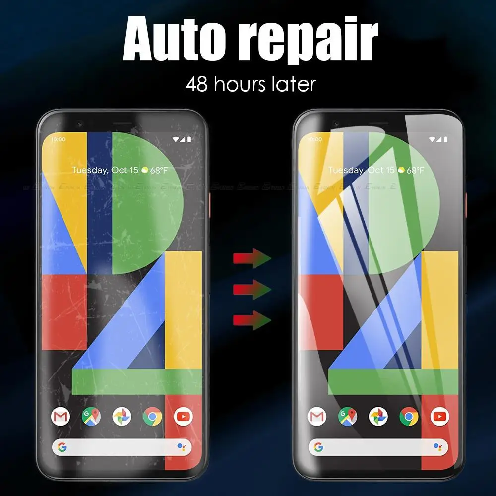 2Pcs Hydrogel Film Screen Protector For Google Pixel 7 6 Pro 6a 5 4 3 XL 4a 3a 4XL 3XL 3aXL Full Cover Protective Film Not Glass