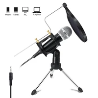 Lefon Recording Condenser Microphone Mobile Phone Microphone Microfone For Computer Karaoke Mic Holder For Android 3 5mm Plug