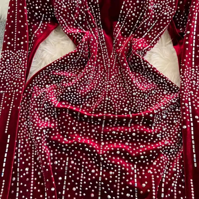 Облегающие платья женские весенне-осенние модные сексуальные с длинным рукавом