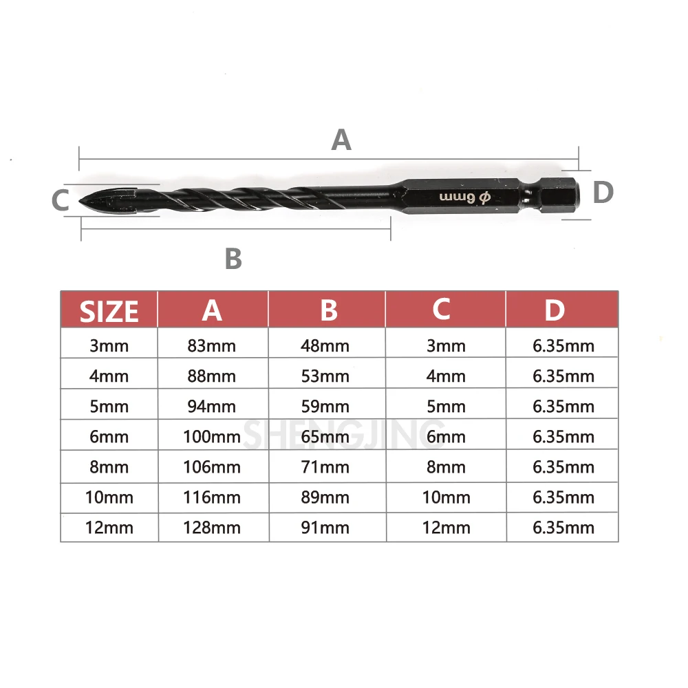 Набор сверл для керамической плитки 3-12 мм 3/4/5/7 шт. | Инструменты